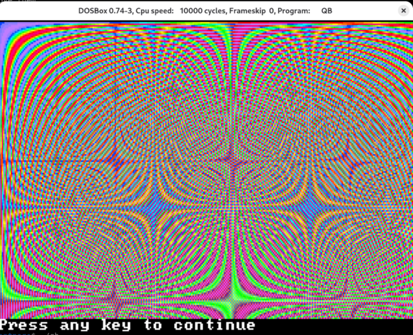 A large, brightly coloured kaleidoscope pattern